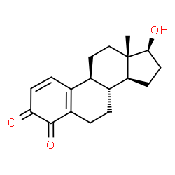 ChemSpider 2D Image | (17beta)-17-Hydroxyestra-1,5(10)-diene-3,4-dione | C18H22O3