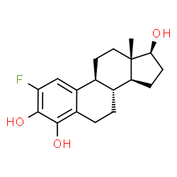 ChemSpider 2D Image | (17beta)-2-Fluoroestra-1(10),2,4-triene-3,4,17-triol | C18H23FO3