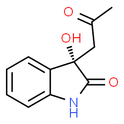 ChemSpider 2D Image | (S)-3-Hydroxy-3-(2-oxopropyl)indolin-2-one | C11H11NO3