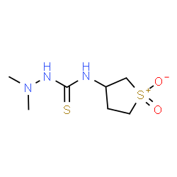 ChemSpider 2D Image | 1-(dimethylamino)-3-(1-oxido-1-oxo-2,3,4,5-tetrahydrothiophen-3-yl)thiourea | C7H15N3O2S2
