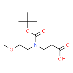 ChemSpider 2D Image | N-(2-Methoxyethyl)-N-{[(2-methyl-2-propanyl)oxy]carbonyl}-beta-alanine | C11H21NO5