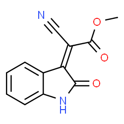 ChemSpider 2D Image | (Z)-Methyl 2-cyano-2-(2-oxoindolin-3-ylidene)acetate | C12H8N2O3