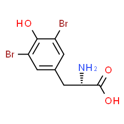 ChemSpider 2D Image | 3,5-Dibromo-L-tyrosine | C9H9Br2NO3