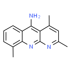 ChemSpider 2D Image | 2,4,9-Trimethylbenzo[b][1,8]naphthyridin-5-amine | C15H15N3
