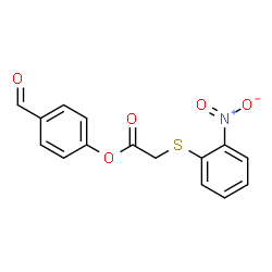 ChemSpider 2D Image | 4-Formylphenyl [(2-nitrophenyl)sulfanyl]acetate | C15H11NO5S