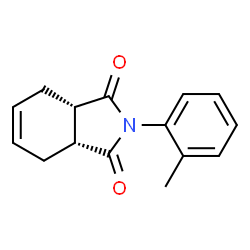 ChemSpider 2D Image | (3aR,7aS)-2-(2-Methylphenyl)-3a,4,7,7a-tetrahydro-1H-isoindole-1,3(2H)-dione | C15H15NO2