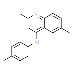 ChemSpider 2D Image | 2,6-Dimethyl-N-(4-methylphenyl)-4-quinolinamine | C18H18N2