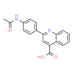 ChemSpider 2D Image | 2-(4-Acetamidophenyl)-4-quinolinecarboxylic acid | C18H14N2O3