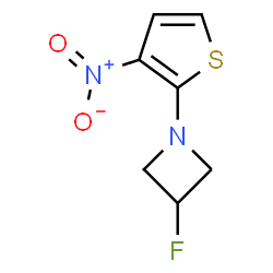 ChemSpider 2D Image | 3-Fluoro-1-(3-nitro-2-thienyl)azetidine | C7H7FN2O2S