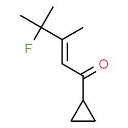 ChemSpider 2D Image | (2E)-1-Cyclopropyl-4-fluoro-3,4-dimethyl-2-penten-1-one | C10H15FO