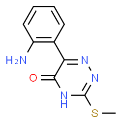 ChemSpider 2D Image | 1,2,4-triazin-5-ol, 6-(2-aminophenyl)-3-(methylthio)- | C10H10N4OS
