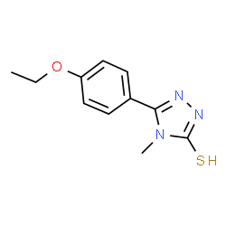 ChemSpider 2D Image | 5-(4-Ethoxyphenyl)-4-methyl-2,4-dihydro-3H-1,2,4-triazole-3-thione | C11H13N3OS