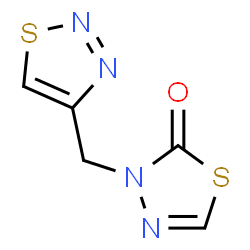 ChemSpider 2D Image | 3-(1,2,3-Thiadiazol-4-ylmethyl)-1,3,4-thiadiazol-2(3H)-one | C5H4N4OS2
