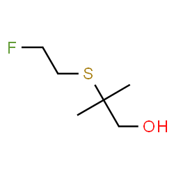ChemSpider 2D Image | 2-[(2-Fluoroethyl)sulfanyl]-2-methyl-1-propanol | C6H13FOS
