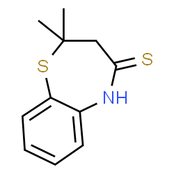 ChemSpider 2D Image | 2,2-Dimethyl-2,3-dihydro-1,5-benzothiazepine-4(5H)-thione | C11H13NS2