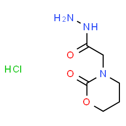 ChemSpider 2D Image | 2-(2-Oxo-1,3-oxazinan-3-yl)acetohydrazide hydrochloride (1:1) | C6H12ClN3O3
