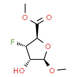 ChemSpider 2D Image | Dimethyl 3-deoxy-3-fluoro-beta-D-ribofuranosiduronate | C7H11FO5