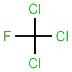 ChemSpider 2D Image | Fluorotrichloromethane | CCl3F