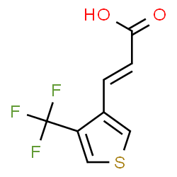 ChemSpider 2D Image | (2E)-3-[4-(Trifluoromethyl)-3-thienyl]acrylic acid | C8H5F3O2S