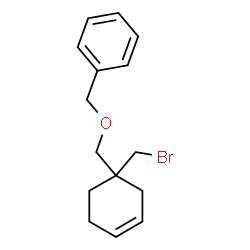 ChemSpider 2D Image | ({[1-(Bromomethyl)-3-cyclohexen-1-yl]methoxy}methyl)benzene | C15H19BrO