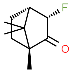 ChemSpider 2D Image | (1R,3S,4S)-3-Fluoro-1,7,7-trimethylbicyclo[2.2.1]heptan-2-one | C10H15FO
