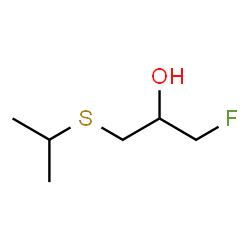 ChemSpider 2D Image | 1-Fluoro-3-(isopropylsulfanyl)-2-propanol | C6H13FOS