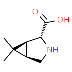 ChemSpider 2D Image | (1S,2R,5R)-6,6-Dimethyl-3-azabicyclo[3.1.0]hexane-2-carboxylic acid | C8H13NO2