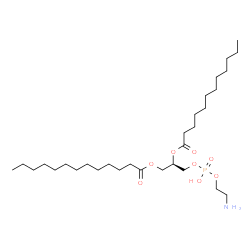 ChemSpider 2D Image | (2R)-3-{[(2-Aminoethoxy)(hydroxy)phosphoryl]oxy}-2-(dodecanoyloxy)propyl tridecanoate | C30H60NO8P