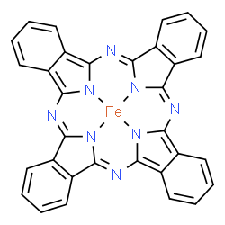 ChemSpider 2D Image | [29,32-Dihydro-30H,31H-phthalocyaninato(4-)-kappa~4~N~29~,N~30~,N~31~,N~32~]iron | C32H16FeN8