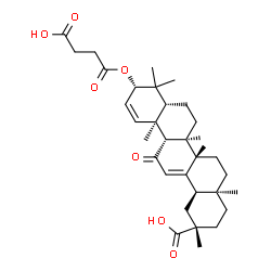 ChemSpider 2D Image | (3beta)-3-[(3-Carboxypropanoyl)oxy]-11-oxooleana-1,12-dien-30-oic acid | C34H48O7