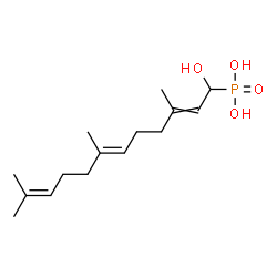 ChemSpider 2D Image | [(1S,2Z,6E)-1-Hydroxy-3,7,11-trimethyl-2,6,10-dodecatrien-1-yl]phosphonic acid | C15H27O4P