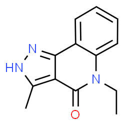 ChemSpider 2D Image | 5-ETHYL-3-METHYL-1,5-DIHYDRO-4H-PYRAZOLO[4,3-C]QUINOLIN-4-ONE | C13H13N3O