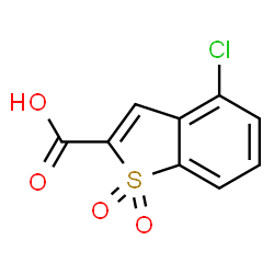 ChemSpider 2D Image | 4-Chloro-1-benzothiophene-2-carboxylic acid 1,1-dioxide | C9H5ClO4S