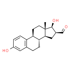 ChemSpider 2D Image | (16beta,17beta)-3,17-Dihydroxyestra-1,3,5(10)-triene-16-carbaldehyde | C19H24O3
