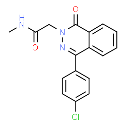 ChemSpider 2D Image | 2-[4-(4-Chlorophenyl)-1-oxo-2(1H)-phthalazinyl]-N-methylacetamide | C17H14ClN3O2