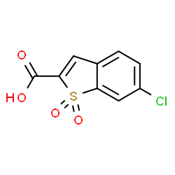 ChemSpider 2D Image | 6-Chloro-1-benzothiophene-2-carboxylic acid 1,1-dioxide | C9H5ClO4S