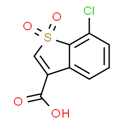 ChemSpider 2D Image | 7-Chloro-1-benzothiophene-3-carboxylic acid 1,1-dioxide | C9H5ClO4S