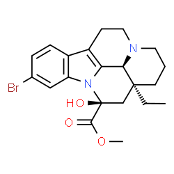 ChemSpider 2D Image | Brovincamine | C21H25BrN2O3