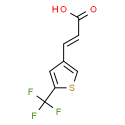 ChemSpider 2D Image | (2E)-3-[5-(Trifluoromethyl)-3-thienyl]acrylic acid | C8H5F3O2S