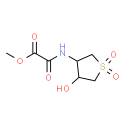 ChemSpider 2D Image | Methyl [(4-hydroxy-1,1-dioxidotetrahydro-3-thiophenyl)amino](oxo)acetate | C7H11NO6S