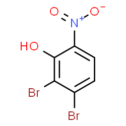 ChemSpider 2D Image | 2,3-Dibromo-6-nitrophenol | C6H3Br2NO3