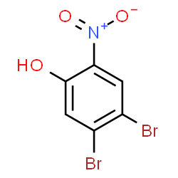 ChemSpider 2D Image | 4,5-Dibromo-2-nitrophenol | C6H3Br2NO3