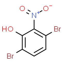 ChemSpider 2D Image | 3,6-Dibromo-2-nitrophenol | C6H3Br2NO3