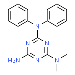 ChemSpider 2D Image | N~2~,N~2~-Dimethyl-N~4~,N~4~-diphenyl-1,3,5-triazine-2,4,6-triamine | C17H18N6
