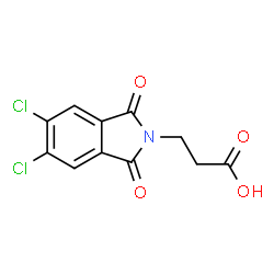 ChemSpider 2D Image | 3-(5,6-Dichloro-1,3-dioxo-1,3-dihydro-2H-isoindol-2-yl)propanoic acid | C11H7Cl2NO4