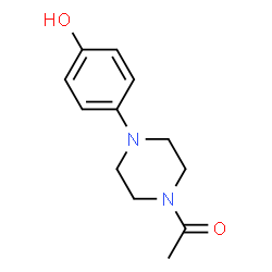 ChemSpider 2D Image | 1-Acetyl-4-(4-hydroxyphenyl)piperazine | C12H16N2O2