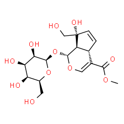 ChemSpider 2D Image | Methyl (1R,4aS,7R,7aR)-7-hydroxy-7-(hydroxymethyl)-1-(beta-L-talopyranosyloxy)-1,4a,7,7a-tetrahydrocyclopenta[c]pyran-4-carboxylate | C17H24O11