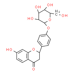 ChemSpider 2D Image | 4-[(2R)-7-Hydroxy-4-oxo-3,4-dihydro-2H-chromen-2-yl]phenyl beta-D-mannopyranoside | C21H22O9