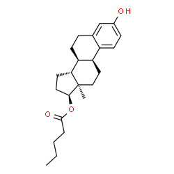 ChemSpider 2D Image | (8alpha,13alpha,14beta,17beta)-3-Hydroxyestra-1(10),2,4-trien-17-yl valerate | C23H32O3