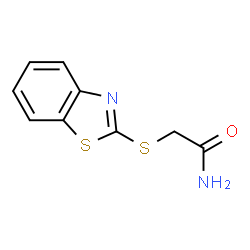 ChemSpider 2D Image | 2-(benzothiazolylthio)acetamide | C9H8N2OS2